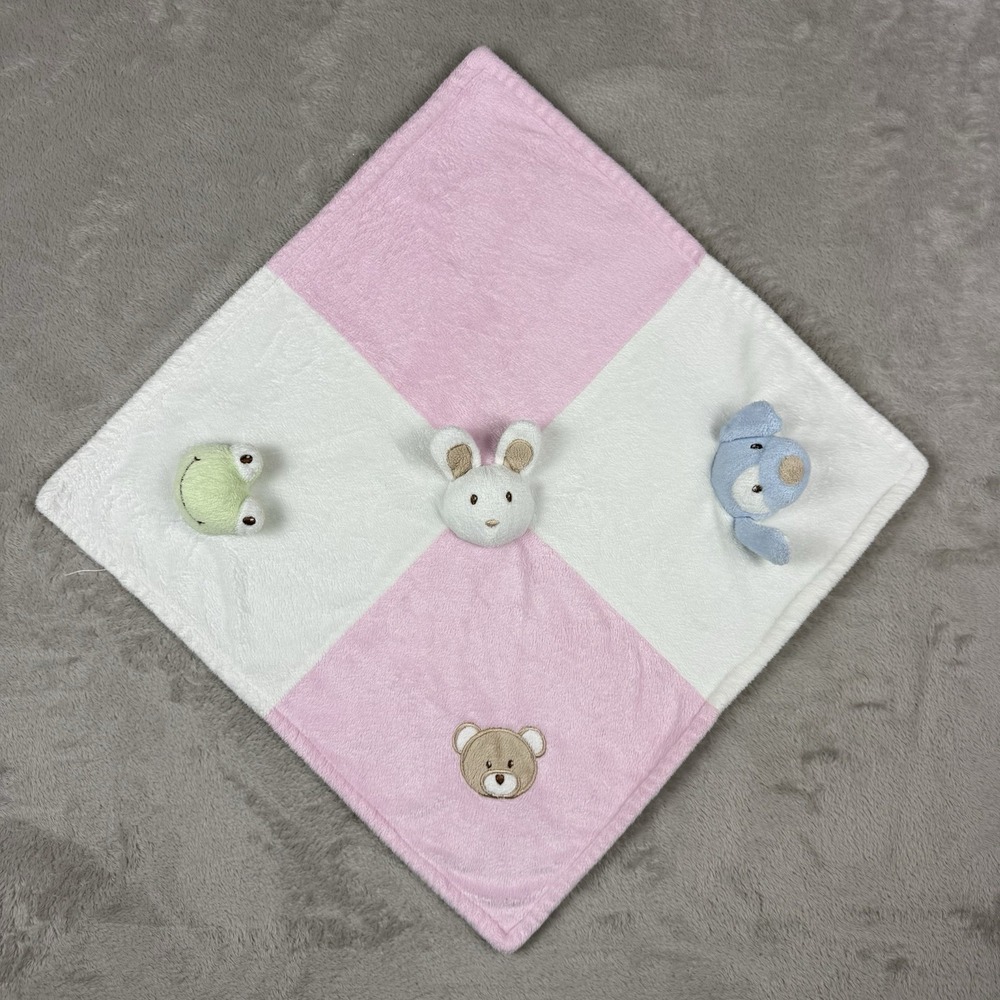 Blankets and Beyond Baby Lovey Bunny Bear Puppy Frog Security Blanket Plush HTF